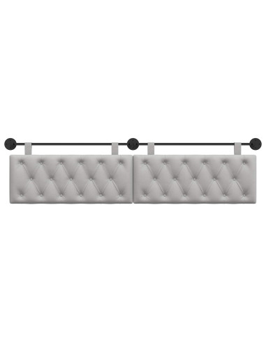 Testata appesa Grigio Nuvola 210 x 55 x 7 cm Tessuto