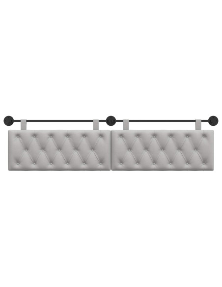 Testata appesa Grigio Nuvola 210 x 55 x 7 cm Tessuto