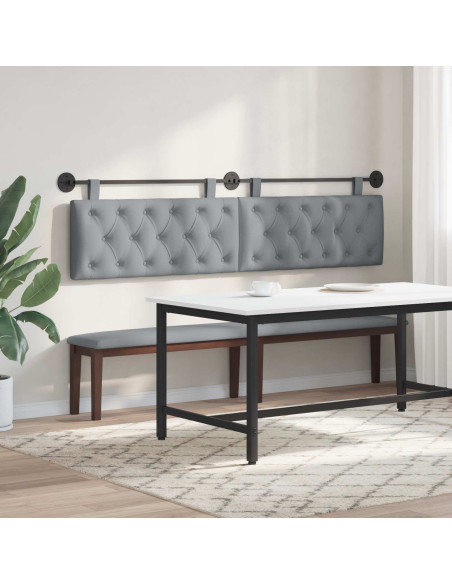 Testata appesa Grigio chiaro 210 x 55 x 7 cm Tessuto