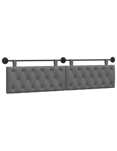 Testata appesa Grigio scuro 210 x 55 x 7 cm Tessuto