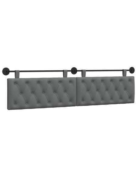 Testata appesa Grigio scuro 210 x 55 x 7 cm Tessuto