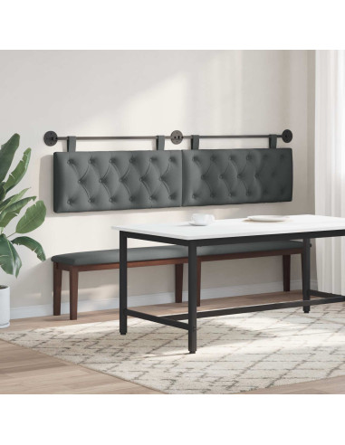 Testata appesa Grigio scuro 210 x 55 x 7 cm Tessuto
