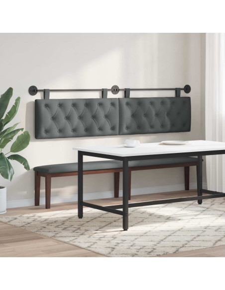 Testata appesa Grigio scuro 210 x 55 x 7 cm Tessuto