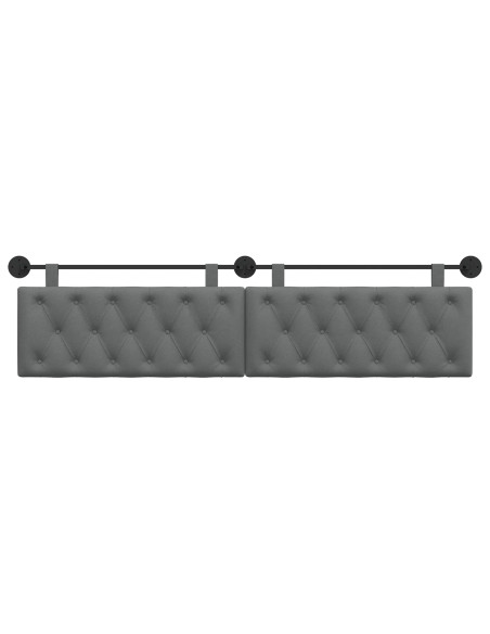 Testata appesa Grigio scuro 210 x 55 x 7 cm Tessuto