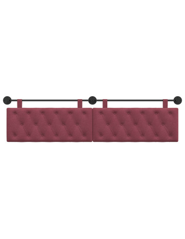 Testata appesa Rosso Vino 210 x 55 x 7 cm Tessuto