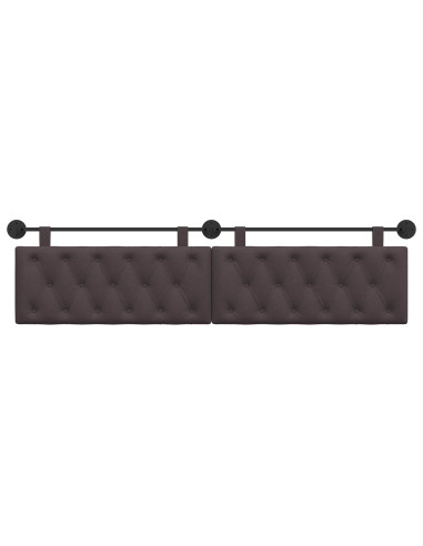 Testata appesa Marrone Scuro 210 x 55 x 7 cm Tessuto
