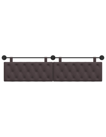Testata appesa Marrone Scuro 210 x 55 x 7 cm Tessuto