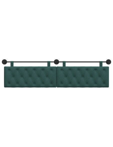 Testata appesa Verde Scuro 210 x 55 x 7 cm Tessuto