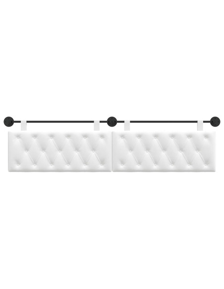 Testata appesa Bianco 210 x 55 x 7 cm Tessuto