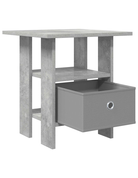 Comodino 2 pcs Grigio cemento 41 x 40 x 45 cm Legno multistrato