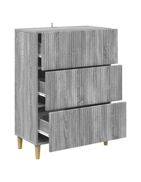 Mobile con Cassetti Grigio Sonoma 66 x 34,5 x 90 cm