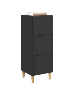 Mobile con Cassetti Nero 33 x 34,5 x 90 cm Legno ingegnerizzato 2