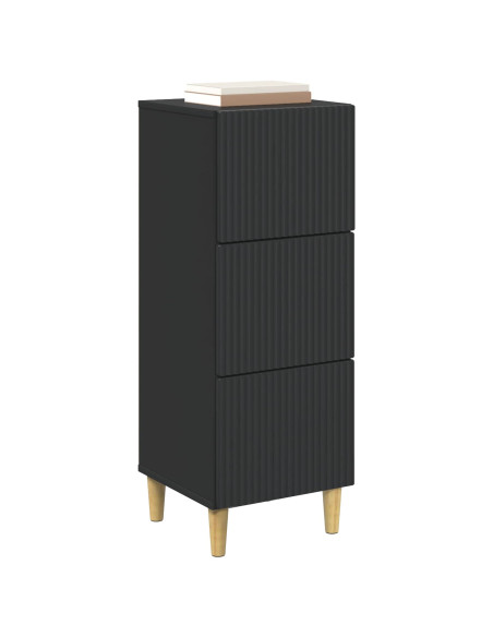 Mobile con Cassetti Nero 33 x 34,5 x 90 cm Legno ingegnerizzato