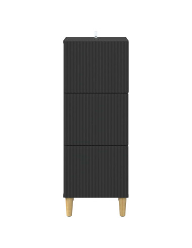 Mobile con Cassetti Nero 33 x 34,5 x 90 cm Legno ingegnerizzato