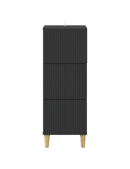 Mobile con Cassetti Nero 33 x 34,5 x 90 cm Legno ingegnerizzato