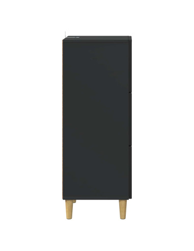 Mobile con Cassetti Nero 33 x 34,5 x 90 cm Legno ingegnerizzato