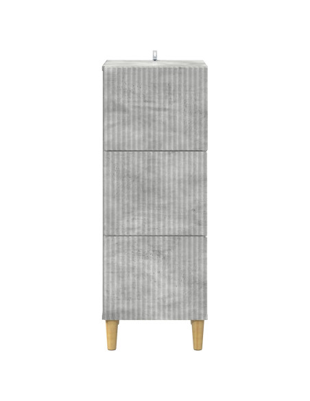 Mobile con Cassetti Grigio Cemento 33 x 34,5 x 90 cm