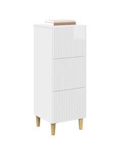 Mobile con Cassetti Bianco Lucido 33 x 34,5 x 90 cm 2