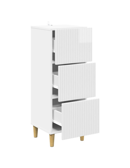 Mobile con Cassetti Bianco Lucido 33 x 34,5 x 90 cm