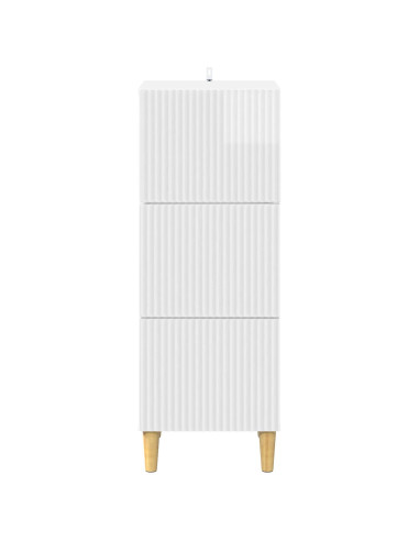 Mobile con Cassetti Bianco Lucido 33 x 34,5 x 90 cm