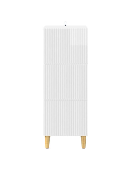 Mobile con Cassetti Bianco Lucido 33 x 34,5 x 90 cm