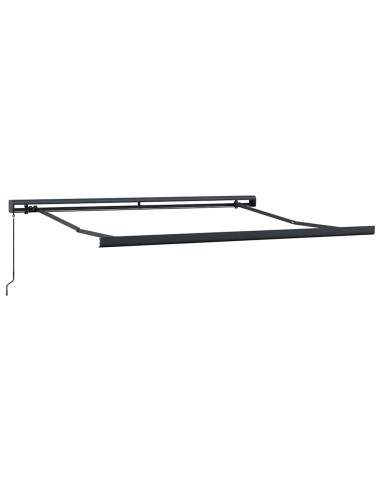 Tenda Retrattile Verde e Bianco 350 x 250 cm Tessuto e Metallo