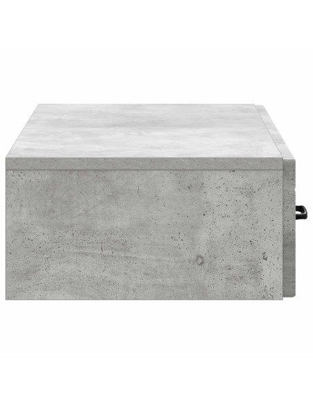 Tavolino da Parete Laterale Grigio Cemento 87,5 x 34,5 x 17 cm