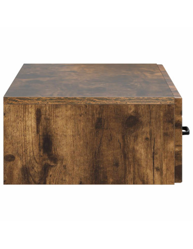 Tavolino da Parete Laterale Rovere Fumo 87,5 x 34,5 x 17 cm