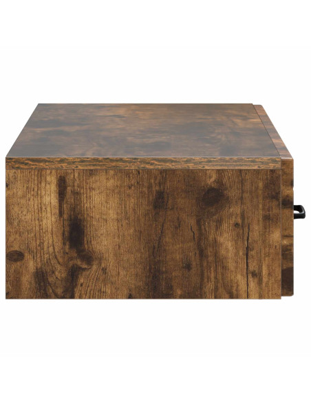 Tavolino da Parete Laterale Rovere Fumo 87,5 x 34,5 x 17 cm