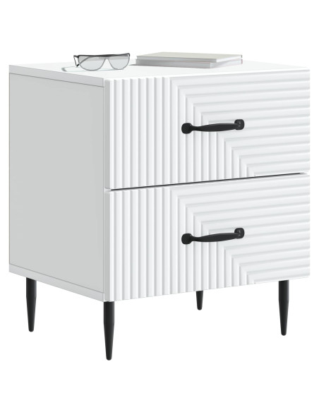Armadio da Notte con cassetto 2 pcs Bianco 43 x 34,5 x 47,5 cm