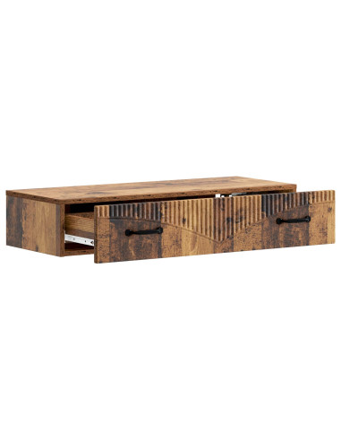Tavolino da Parete Laterale Legno antico 87,5 x 34,5 x 17 cm