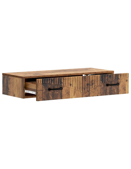 Tavolino da Parete Laterale Legno antico 87,5 x 34,5 x 17 cm