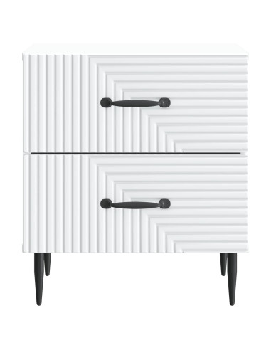 Armadio da Notte con cassetto 2 pcs Bianco 43 x 34,5 x 47,5 cm