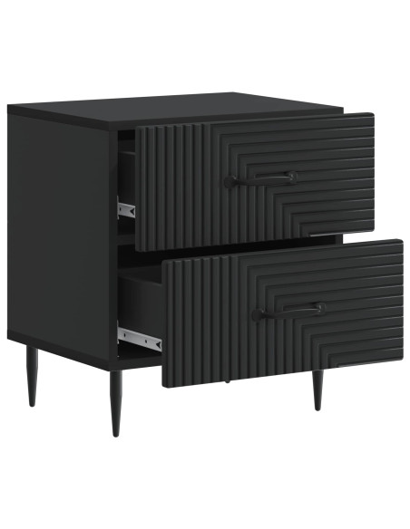 Armadio da Notte Nero 43 x 34,5 x 47,5 cm Legno ingegnerizzato