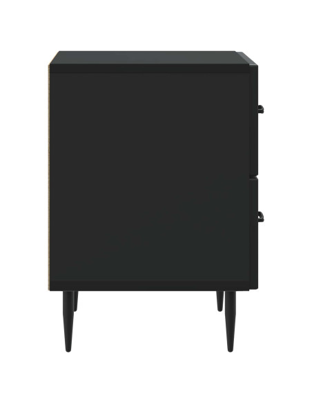 Armadio da Notte Nero 43 x 34,5 x 47,5 cm Legno ingegnerizzato