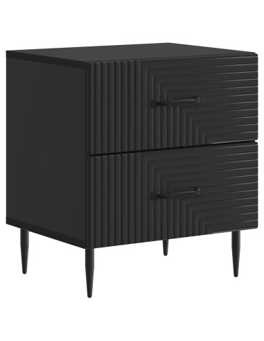 Armadio da Notte con cassetto 2 pcs Nero 43 x 34,5 x 47,5 cm