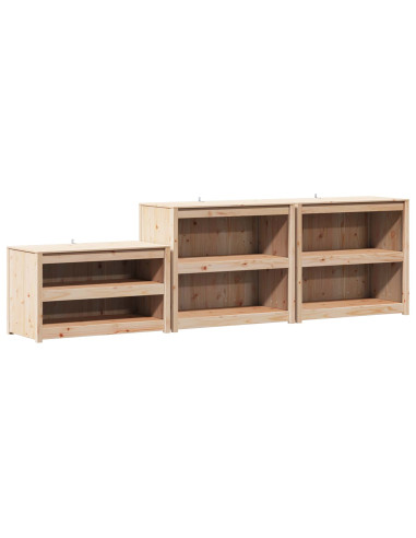 Mobile da cucina da esterno MEPPEL 3 pcs Douglas Naturale