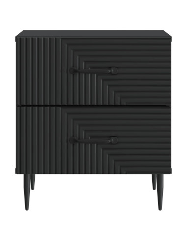 Armadio da Notte con cassetto 2 pcs Nero 43 x 34,5 x 47,5 cm