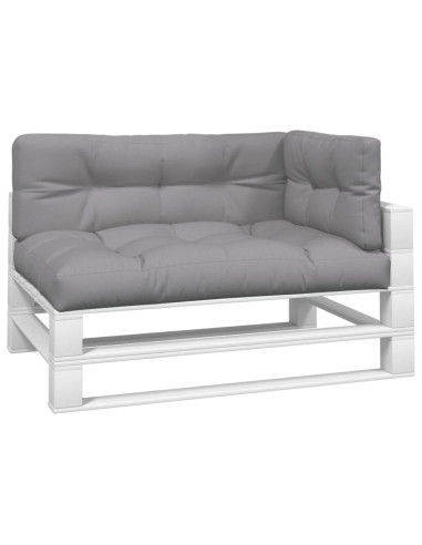 Cuscini per Pallet 3 pz Grigi in Tessuto