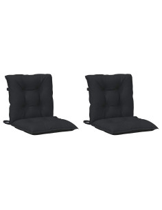 Set di Cuscini per Sedia Bassa 2 pcs Melange Nero 2