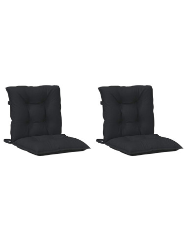 Set di Cuscini per Sedia Bassa 2 pcs Melange Nero