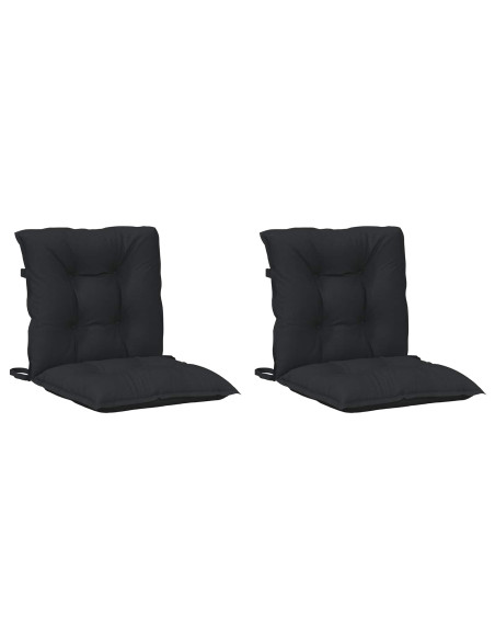 Set di Cuscini per Sedia Bassa 2 pcs Melange Nero