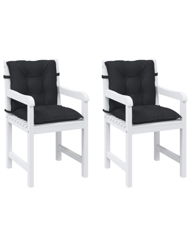 Set di Cuscini per Sedia Bassa 2 pcs Melange Nero
