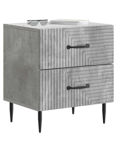 Armadio da Notte Grigio Cemento 43 x 34,5 x 47,5 cm