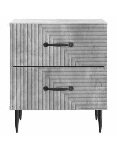 Armadio da Notte Grigio Cemento 43 x 34,5 x 47,5 cm