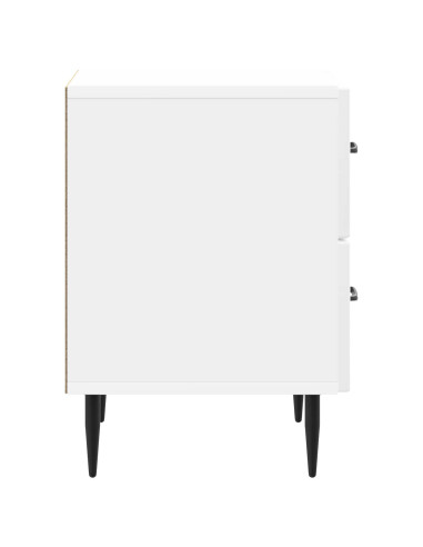 Armadio da Notte con cassetto Bianco Lucido 43 x 34,5 x 47,5 cm