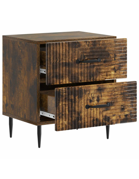 Armadio da Notte con cassetto Rovere Fumo 43 x 34,5 x 47,5 cm