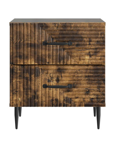 Armadio da Notte 2 pcs Rovere Fumo 43 x 34,5 x 47,5 cm