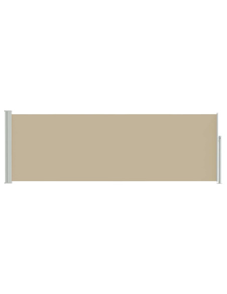 Tenda laterale retrattile Beige 500 x 100 cm Poliestere
