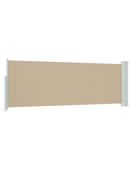 Tenda laterale retrattile Beige 500 x 100 cm Poliestere